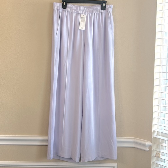 NWT Eileen Fisher
Silk Georgette Crepe Elastic Waist Wide Leg Pleated Pants - Picture 3 of 6